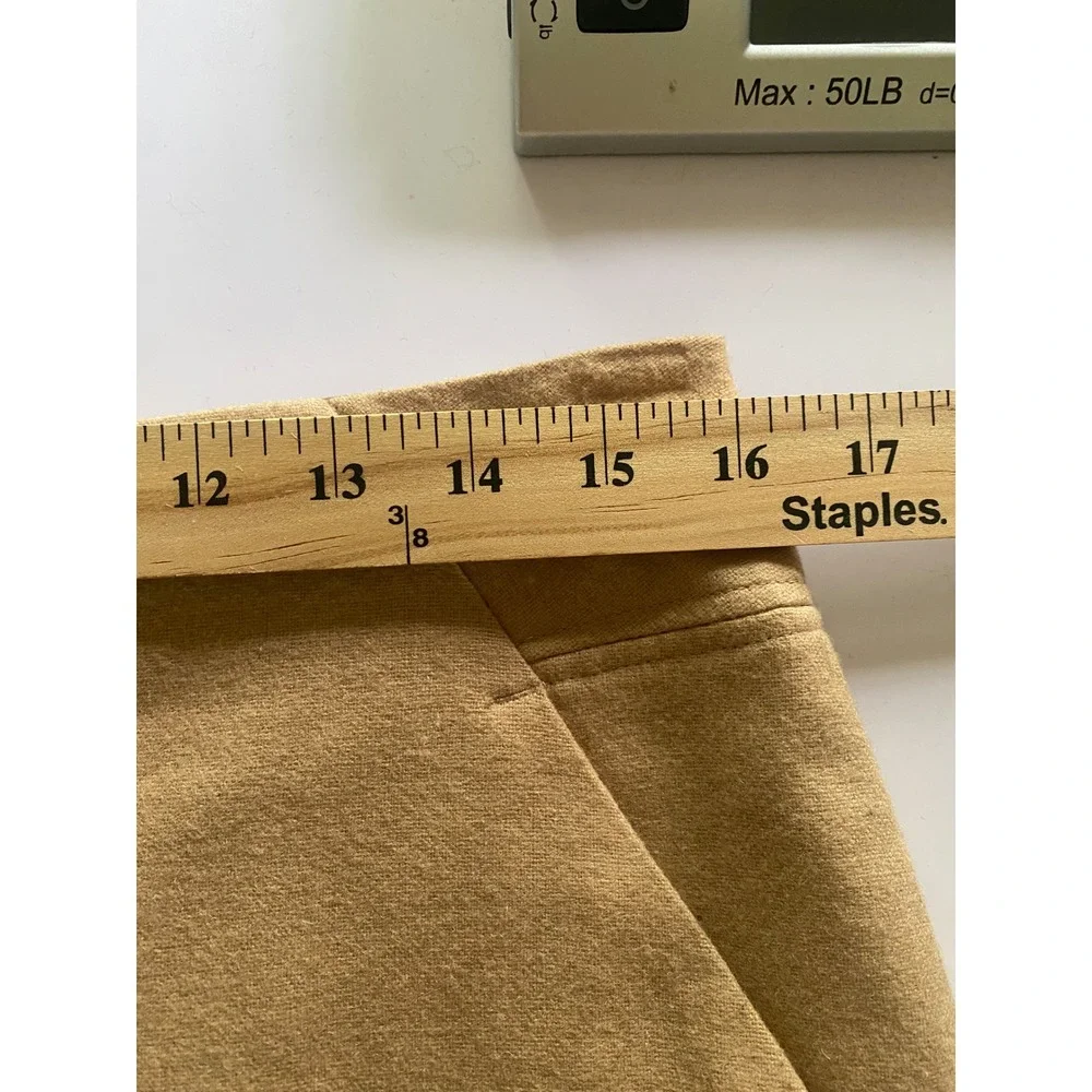 LOFT Womens Camel Tan Wool Blend Mini Skirt‎ Size 6 Career Academic Solid Pocket